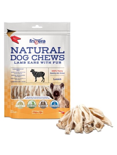 Frigera Dog Chews Lamb Ears With Fur 100G