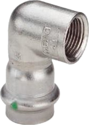 5 stk 15 mm x 3/4" Vinkel Sanpress Inox stikkontakt/sokkel silver