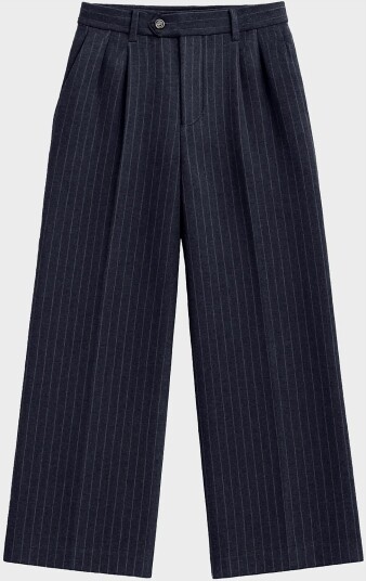 Prohibited Revival Pinstripe Pleated Pants BLUEISH GREY 34 Prohibited Revival Pinstripe Pleated Pants BLUEISH GREY 34