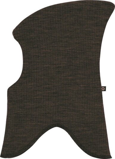 Smallstuff Balaclava 2 Layers Dark Brown Drop Needle Merino Wool Size 68/74 BROWN 92/98