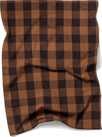 Midnatt Tea Towel Checked Brown Brown 50X70