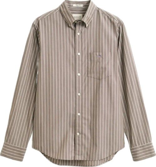 Gant Reg Classic Poplin Stripe Shirt Brown L