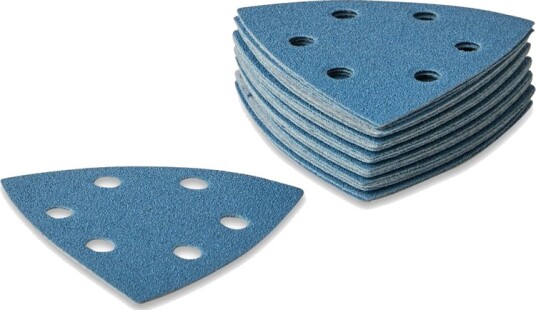 Trekantslipeark 90x90x90mm  Cool Blue 25 stk Korn P180