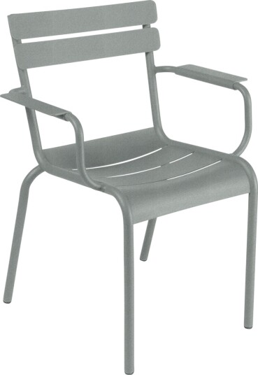 Fermob - Luxembourg Armchair - Lapilli Grey - Utendørs Spisebordstoler - Frédéric Sofia - Grå - Metall Fermob - Luxembourg Armchair - Lapilli Grey - Utendørs Spisebordstoler - Frédéric Sofia - Grå - Metall