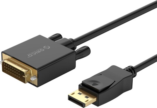 Orico XD-DTD DisplayPort til DVI 4K-kabel, 2 m – svart