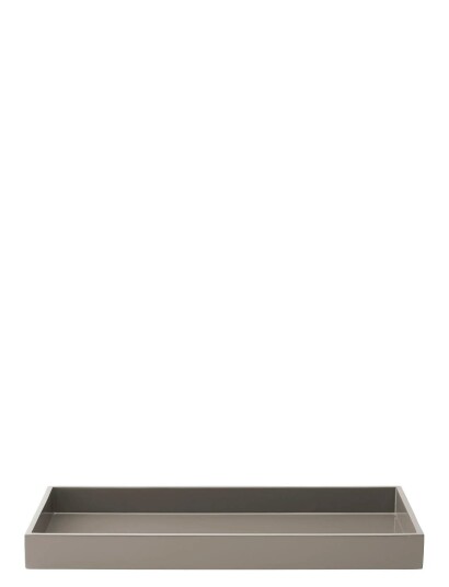 Mojoo Lux Lacquer Tray   Grey   ONE SIZE x 36