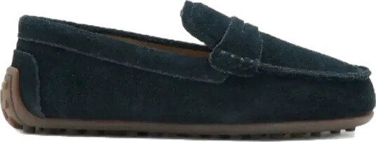 Mango Leather Loafers Blue 25