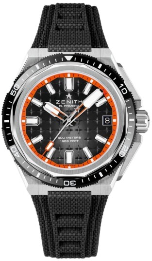 Zenith Herreklokke 95.9600.3620 21.I300 Defy Extreme Sort/Gummi