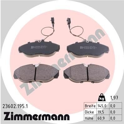 Bremseklosser ZIMMERMANN 23602.195.1