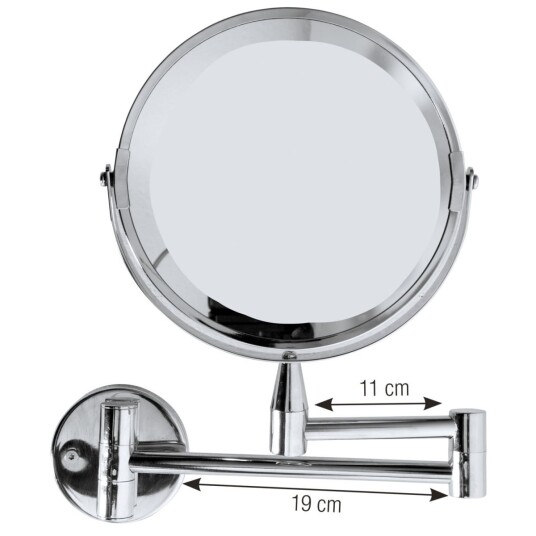 PULSIVA Sminkespeil Fura; 27.5x17 cm (HxØ); Sølvfarge; Rund