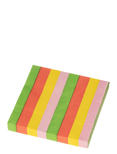 Arabia Vuokko Paper Napkin 33Cm 20Pc 4-Raita - Multi/patterned - 33 CM