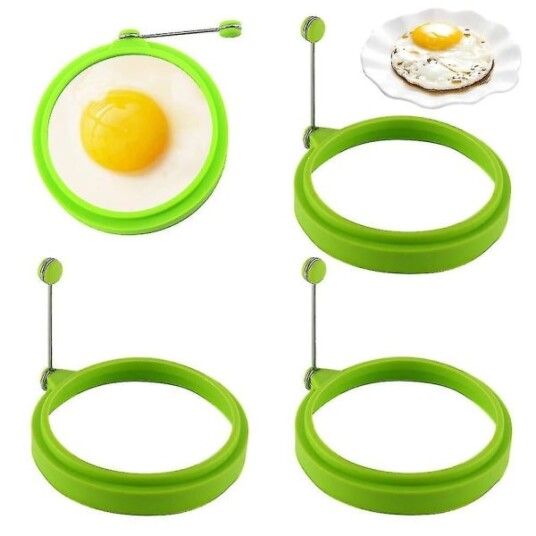 4 stk silikon eggring eggringer non stick eggkokringer perfekt stekt form eller pannekakeringer
