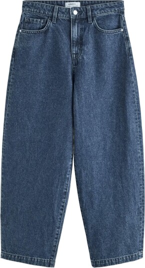 Lindex Barrel Jeans With Ankle Length Blue 46