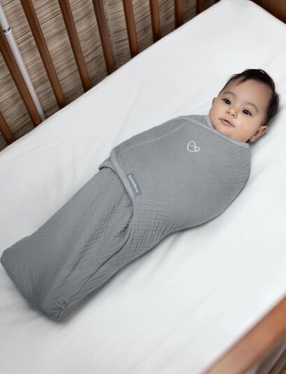 Ingenuity Swaddleme™ By Ingenuity™ Muslin Original Swaddle   Granite   Grey   