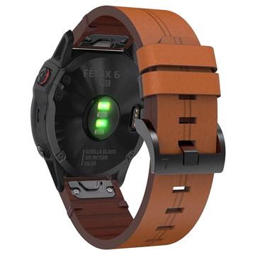 Garmin Fenix 6/5/5 Plus Lær Klokkereim - Brun