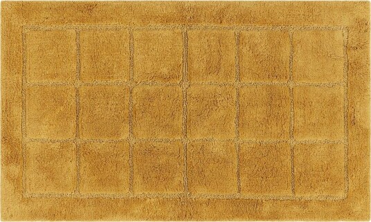Baderomsmatte Kvadrat - 70x120 cm, Gul