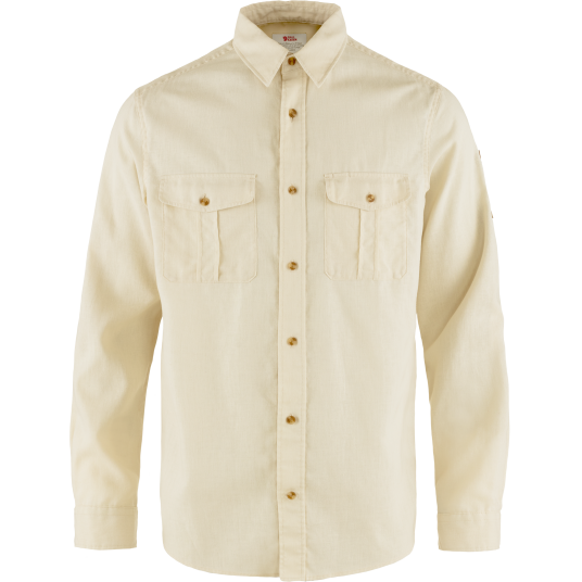 Fjellreven Men"s Övik Travel Long Sleeved Shirt Chalk White S
