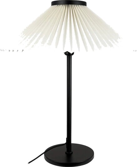 Dyberg Larsen Plissé Bordlampe - BLACK/ OFF-WHITE - One Size