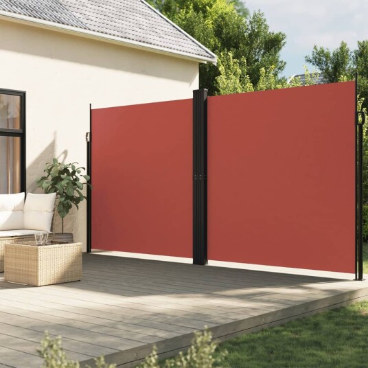 Uttrekkbar sidemarkise 200x1000 cm terrakotta 4004768