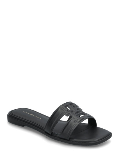 Tommy Hilfiger Th Logo Strap Mule - Black - 37