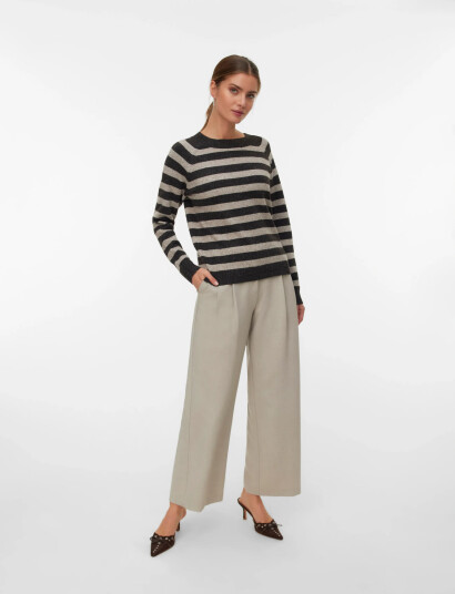 Vero Moda Vmdoffy Ls O-Neck Blouse Ga Noos - Brown - XS