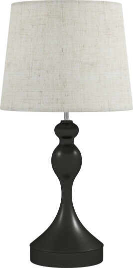 LED bordlampe med USB porter og 3 fargetemperaturer