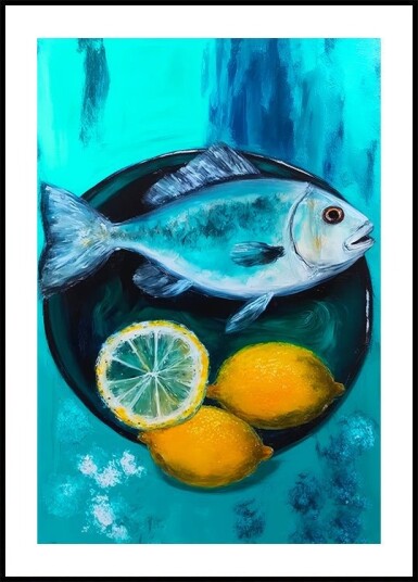 Ocean's Citrus Feast Plakat / 21x30cm