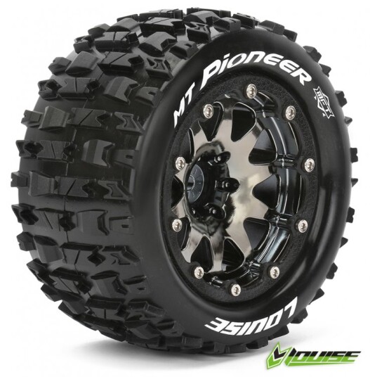 LouiseRC 3308SBC Tires & Wheels MT-PIONEER 1/10 Bl.Chro Beadlock LouiseRC 3308SBC Tires & Wheels MT-PIONEER 1/10 Bl.Chro Beadlock
