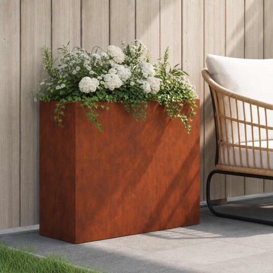 vidaXL Hageblomsterpotte Rusten 50 x 20 x 40 cm Cortenstål