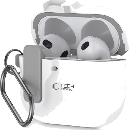 Tech Protect Slim Hook Case for AirPods 4 White