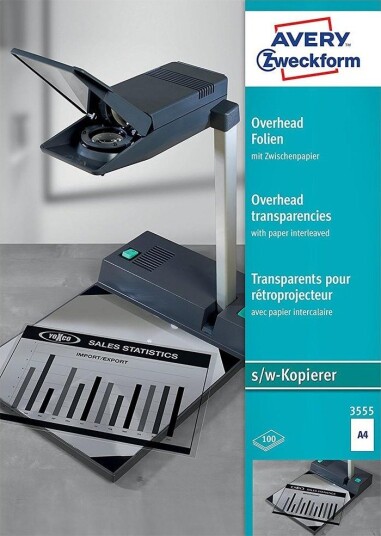 AVERY Overheadfolie ZWE 3555 A4 100Bl