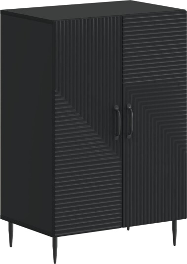 vidaXL Sko Skap HAARLEM 59,5 x 39,5 x 89,5 cm Konstruert tre Svart