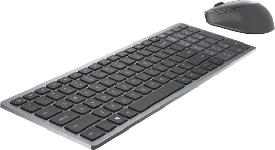 Dell Pro Plus Compact Keyboard And Mouse - Km7120w - Tastatur- Og Mussett - Trådløs - 2.4 Ghz, Bluetooth 5.0 - Fransk - Titangrå - Med 3 Years Nbd Advance Exchange - For Latitude 9410  Optiplex 7480  Precision 3640, 7560  Vostro 5502  Xps 13 9310, 1