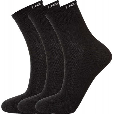 Endurance  Alcudia Bamboo Quarter Run Socks 3 Pack   1001 Black 39/42