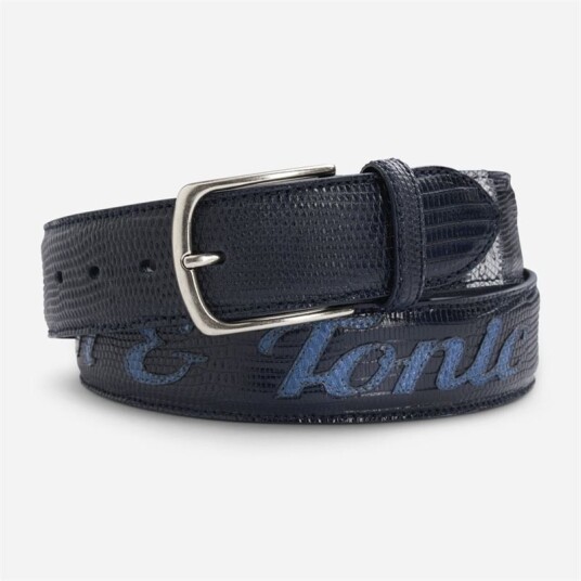Paolo Vitale Lizzard Belt Gin Navy