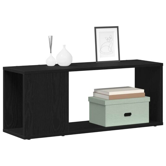 Underholdningssenter Svart 80 x 24 x 32 cm Konstruert tre Underholdningssenter Svart 80 x 24 x 32 cm Konstruert tre