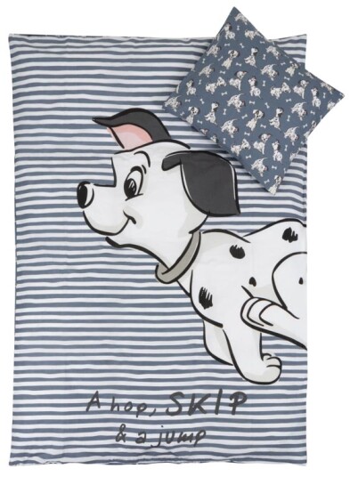 Licens Junior sengetøy 100x140 cm Disney 101 Dalmatians sengesett junior 2 i 1 design 100% bomull