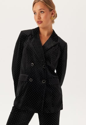 YAS Yashella Ls Velour Blazer Black:detail Rhinestones XL YAS Yashella Ls Velour Blazer Black:detail Rhinestones XL