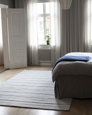 Kilands Vindil white håndvevd ullteppe