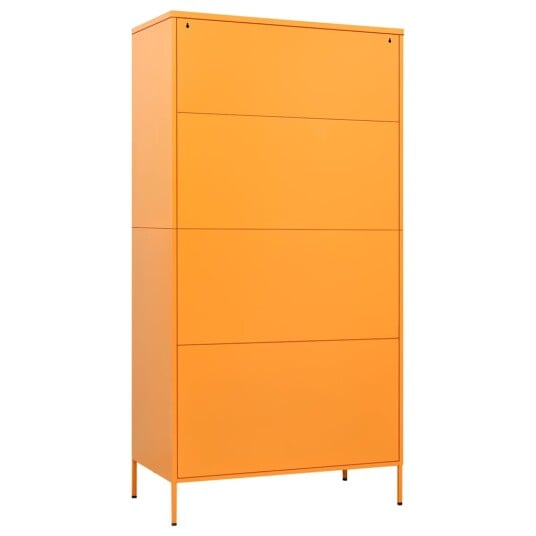 vidaXL Garderobe sennesgul 90x50x180 cm stål