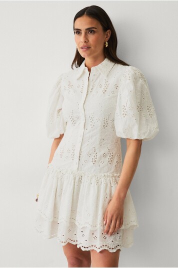 Vila Kjole viSmilla 2/4 Short Dress Hvit