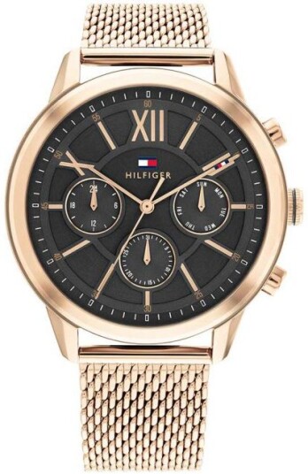 Tommy Hilfiger Herreklokke 1710525 Morrison Sort/Rose gulltonet stål Tommy Hilfiger Herreklokke 1710525 Morrison Sort/Rose gulltonet stål