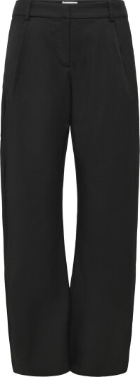Monki Loose Fit Barrel Leg Suiting Trousers Black 46