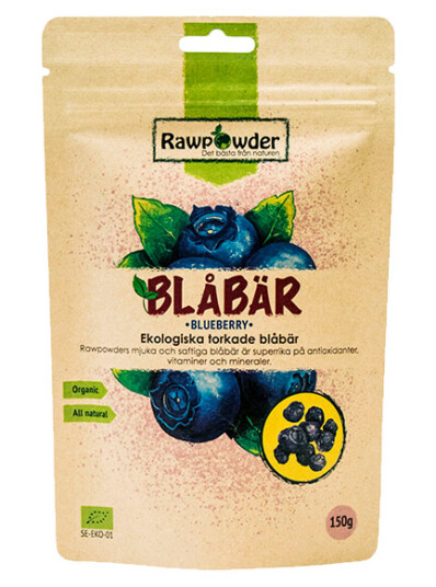 Tørkede Blåbær ØKO, 150 g