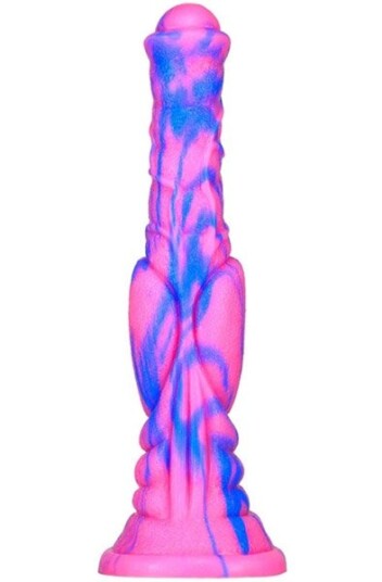 Monster Dildo Long Pink-Blue 30 cm