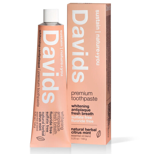 Naturlig Whitening tannkrem DAVIDS Herbal Citrus & Peppermint 149g Naturlig Whitening tannkrem DAVIDS Herbal Citrus & Peppermint 149g