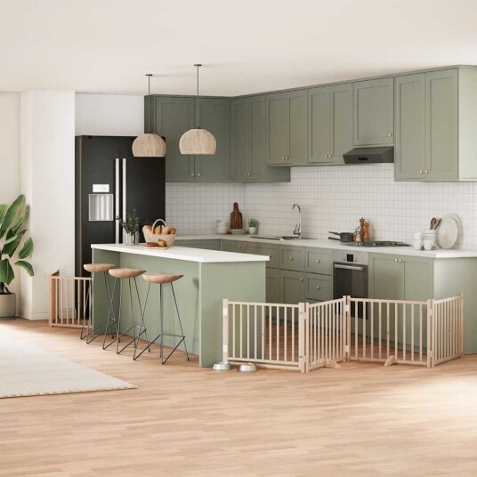 Vidaxl Hundeport Sammenleggbar 12 Paneler 960 cm Poppeltre