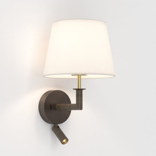 Club reader vegglampe uten skjerm Bronse