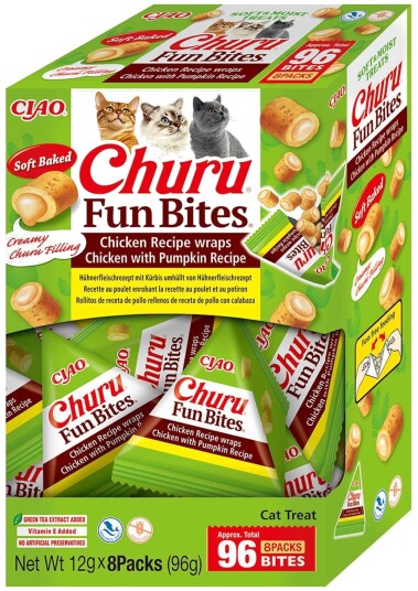 Churu Cat Fun Bites with Pumpkin 8 pcs Chicken
