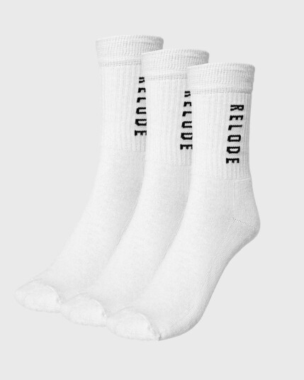 Relode Training Socks 3-pack White - 39-42 Relode Training Socks 3-pack White - 39-42